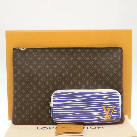 🕹️ Louis Vuitton 🕹️ Monogram A4 Multipocket Pochette Clutch/Laptop Bag NWT - Picture 16 of 16
